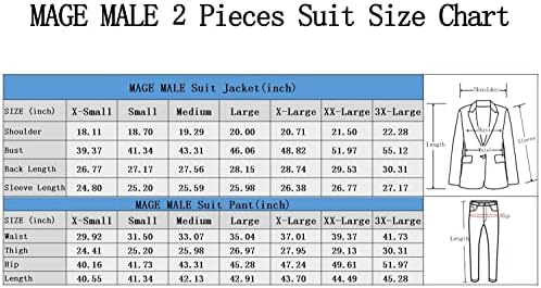 МАШКИ машки машки 2 Парче Костум Врв Ревер Едно Копче Смокинг Тенок Одговара Кадифе Блејзер Партија Вечера јакна &засилувач;