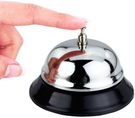 1 IntheOffice Call Bell, Service Bell, 3/8 биро со дијаметар со дијаметар Повик за бел хром финиш за хотели, училишта, ресторани,
