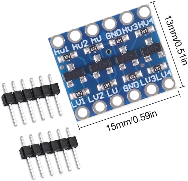 AIMPGSTL 5PCS 4 канали IIC IIC IIC I2C Конвертор на ниво на логика Двонасочен 3,3V-5V SHIFTER MODULE за Arduino