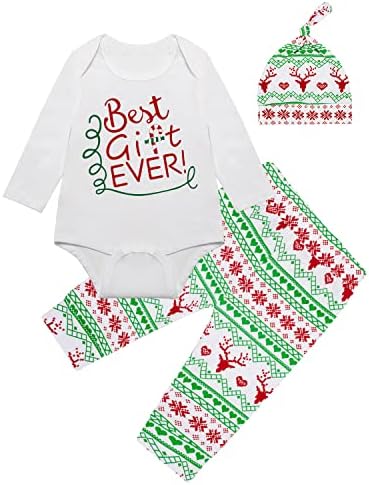 Kewlent бебе момче девојче Божиќна облека среќно најдобро давање облека Божиќна пантолона