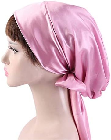 Czdyuf мека свила жени ноќно спиење капаче за туширање прилагодливи дами за нега на коса, мека сатенска капа