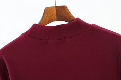 Машка термичка долна облека Супер мека цврста боја со долги ракави со долги ракави на вратот Есен и зимска долга топли пижами