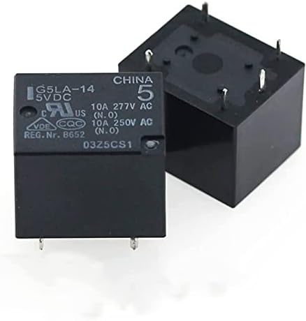 AGOUNOD Реле 10pcs Реле G5la-14-5vdc 12vdc 24vdc G5LA14 Dc5v Dc12v Dc24v 5-pin 10a