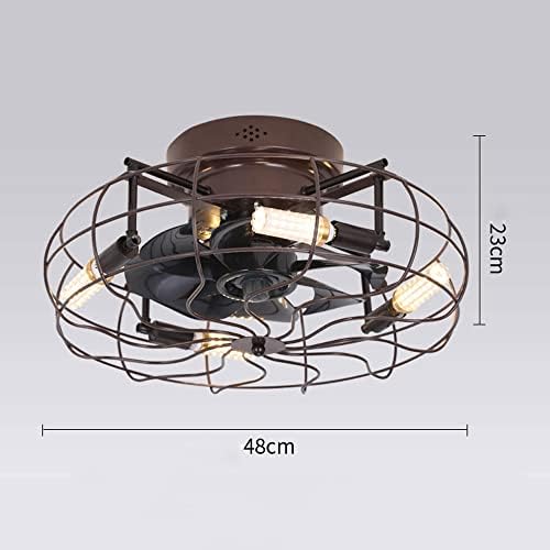 ACLBLK 2022 Нова американска светлина луксузен тавански вентилатор ламба LED ковано железо лустер едноставност креативна далечинска контрола
