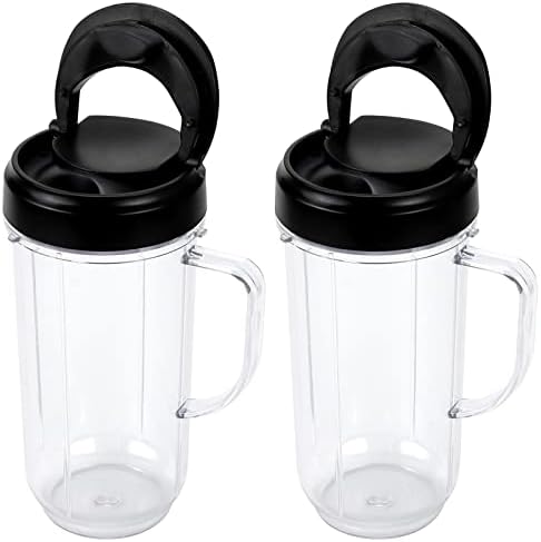 22oz MA.GIC Bulled Blender Cups Делови за замена со капакот на врвот до капакот и рачката за MA.GIC Bullet 250W MB1001 Додатоци