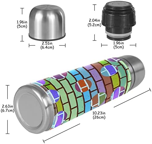 Кригла за кафе, термос, кригла за патување со кафе, термос за топли пијалоци, термос на кафе, wallид и точка шарени