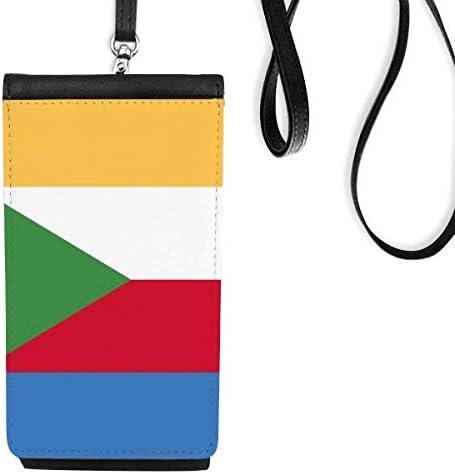 Коморос Национално знаме Африка земја телефонска паричник чанта што виси мобилна торбичка црн џеб