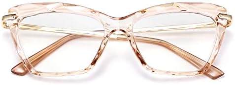 Feisey Crystal Cat Eye Eye Reading Очила сини светло блокирање на читачи против очила за очила B2596 Шампањ 1,50x