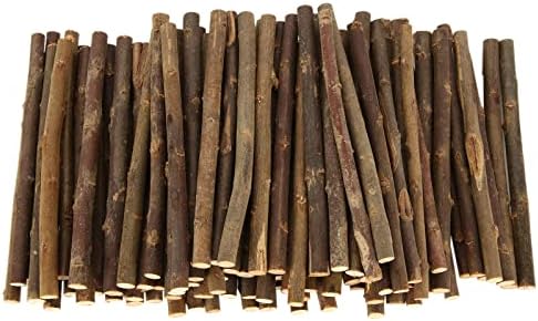Онги 100 парчиња долги дрвени стапчиња за занаети за занаети 0,3-0,5 инчи во дијаметар природни гранчиња стапчиња за дрвени дрвени