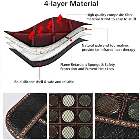 Лалео далеку инфрацрвено греење мат за целото тело, природна жад турмалин загреана подлога за олеснување на болката, прилагодлива температура на софата термичка п
