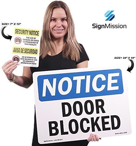 Знак за известување OSHA - Електричен панел 36 Клиренс Не блокирајте | Алуминиумски знак | Заштитете ја вашата деловна активност, работна