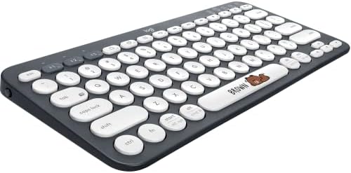 Logitech K380 Линија-Пријатели Браун Мулти-Уред Bluetooth Безжична Тастатура Со Лесно Префрлување до 3 Уреди, Тенок, 2 Години Батерија-КОМПЈУТЕР, Лаптоп, Windows, Mac, Chrome OS, Android, iPad OS