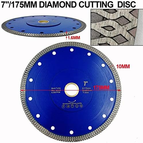 Планинските мажи го видоа Блејд 2 парчиња DIA 4 4,5 5 7 9 10 12 Hot Pressed x Mesh Turbo Diamond Saw Blades порцелански плочки за сечење на дискови