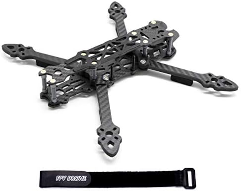 225мм FPV Racing Drone Frame, јаглеродни влакна од 5 инчи Quadcopter Freestyle Frame комплет со лента за батерии за липо