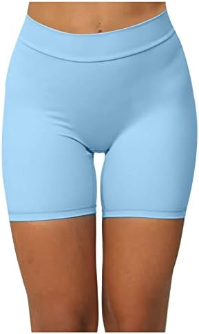 Капри хеланки за жени хеланки со должина на коленото со висока половината јога тренингот Каприс за секојдневно лето со џебови