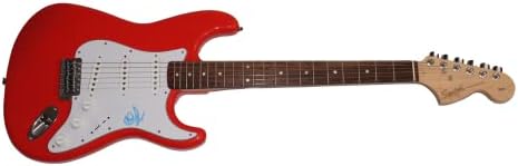 Алекс Лифесон потпиша автограм со целосна големина Црвена фендер Електрична гитара со Jamesејмс Спенс ЈСА Писмо за автентичност - Раш со Нил Пирт и Геди Ли - Летај до н