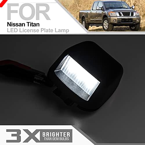 2 парчиња LED Лиценца Плоча Светилка За Nissan Титан Граница Xterra Armada Грешка Слободен Led Задни Таг Светла ОЕМ Ксенон БЕЛА
