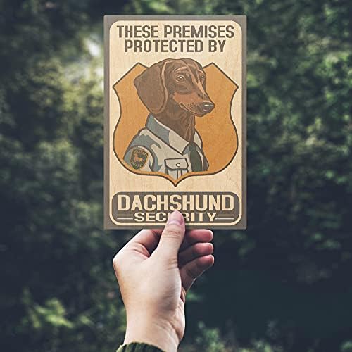 Безбедност на Дахшунд, знак за кучиња од дрво од дрво од дрво