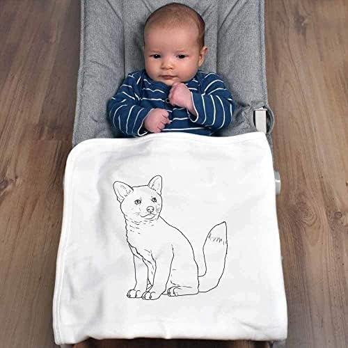 Azeeda 'Fox Cub' памучно бебе ќебе/шал