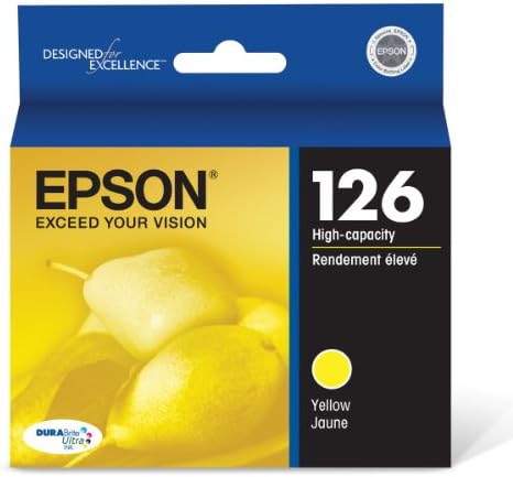 Epson T126 Durabrite Ultra Ink Стандарден капацитет жолт кертриџ за избрани печатачи на игла и работна сила