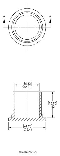 Caplugs QC301ak1 Пластично директна алатка за капацитет до капаче со големина 2-1/4 c-30, pe-ld, до големина на капакот 2-1/4, црвена боја