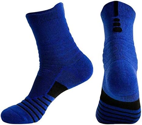 Кошарка Чорапи Отворено Атлетски Екипажот Чорапи Дебела Компресија Долготрајни Спортски Чорапи за Мажи &засилувач; Жените 4 Пакет