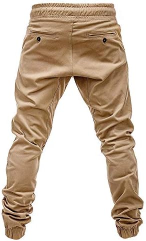Listha патент џеб спортски панталони Менс лични еластични панталони со мали сили