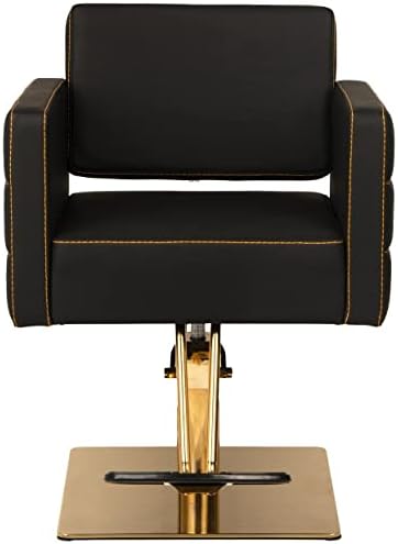 Купи-обред Зара Стајлинг стол за професионални стилисти за коса, салони за убавина и бербери, злато шиење, рамен квадратен златен