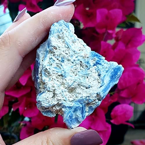 Сина кинит од Бразил А оценет кластер Друзи сурова природна груба кристална лековита скапоцен камен примерок - Мајка Земја камен компјутер3