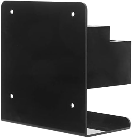 MyGift Premium Black Acrylic Bhitceboard Accientory Организатор Рак, wallид монтиран за суво избришан белег на степенот со 10 слотови и послужавник