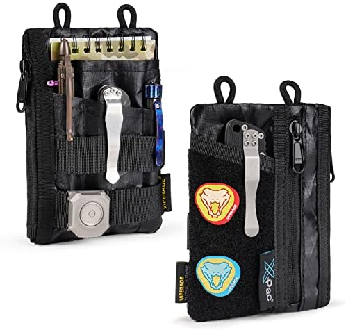 Организатор на џеб Viperade VE16, EDC Pouch For Man, 7 џебови EDC Orce Pocket Organizer Velcro Pouch за секојдневно носење, мултитул џебна