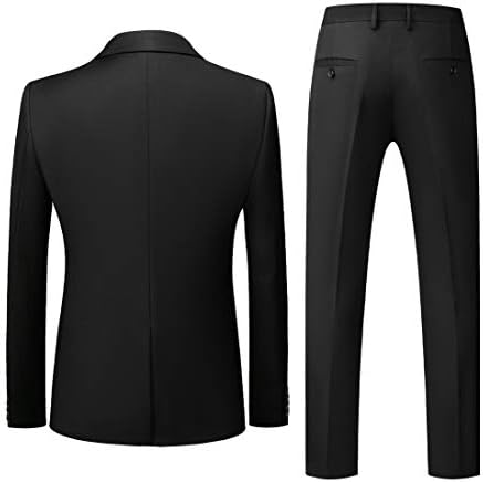 Mogu Mens Slim Fit Cuit 2 Piece Tuxedo за матурски свадбен танц