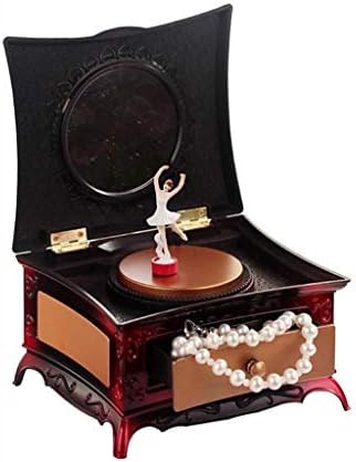 Исклучителна и прекрасна музичка музичка кутија на Декика Девојка - Гроздобер балетски музички кутија, мала музичка кутија со шминка
