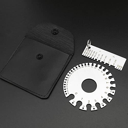 ZEEDIX 4 парчиња метални листови од не'рѓосувачки челик метални мерачи на заварување- алатка за мерење на мерачот на жицата, стандарден