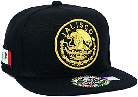 Мексиканско капаче Мексико Државно федерално лого извезено Snapback Flat Bill Bell Baseball Cap