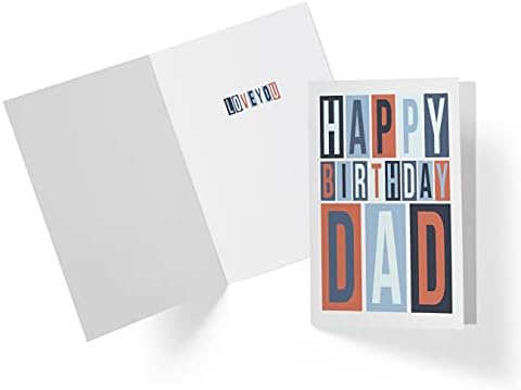 Слатка Роденденска Честитка За Тато, Голема Роденденска Картичка 5,5 х 8,5 Тато, Среќен Роденден Тато Картичка - Тато Роденденски