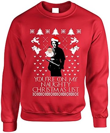 Allntrends за џемпери за возрасни, мојот непослушен XMAS список Ариа Старк Грд Божиќ