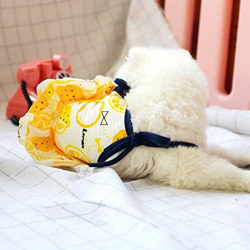 Памучна облека за кученца летен кучен кошула фустан - кучиња облека маица фустан симпатична здолниште облеки овошје печатење симпатично