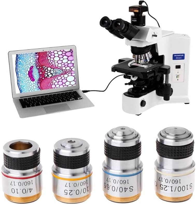 Додатоци ЗА микроскоп 4Х 10Х 40Х 100Х Ахроматски Објектив За Биолошки Микроскоп Лабораториски Потрошен Материјал