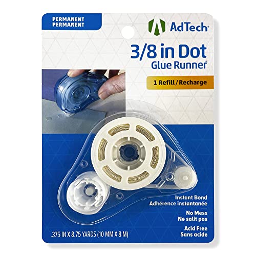 12 пакет: Adtech® 3/8 ”; Трајнер за лепак dot ™ Постојано полнење