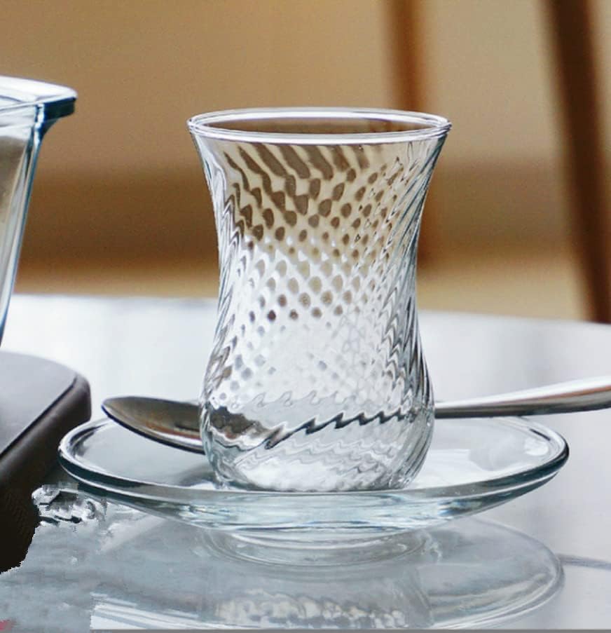 Исклучителна Мрежа Шема Турција Црн Чај Чаша Чинија Поставува Турски Кафе Стакло Миризливи Чај Пиење Чаши Чаши
