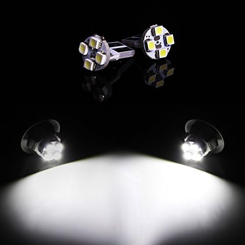 TGP T10 WHITE 4 LED SMD регистарски таблички клинови сијалички пар 1998-2013 компатибилен со Nissan Frontier