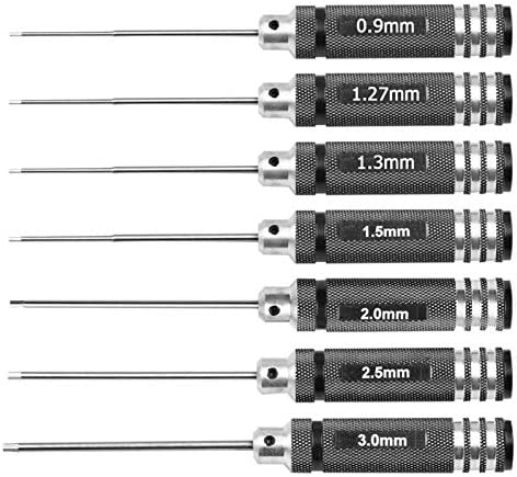 Делови на алатки 0.9/1.27/1.3/1.5/2.0/2.5/3.0mm комплет за алатки за шрафцигер со бел челик за RC Helicopter Drone Aircraft Model