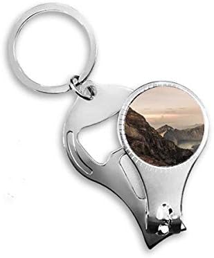 Планински пустини Сонцето магла облаци езерото нокти прстен прстен клуч за шишиња со шишиња со шише