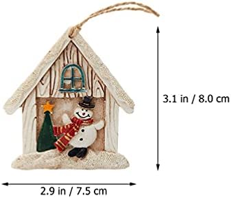 Nuobesty Home Decor Decor Home Gryment Long Cabin Christmas Remanment Snowman Village House Chirste Erenthing Декорации за украси за празници