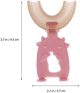 Alremo Xinghuang - 4PCS U во облик на четка за заби силиконски четка за заби со цела уста со рачка четка за орално чистење за дете