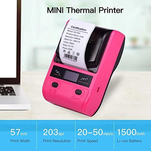 Преносен 58мм термички печатач Impresora безжичен печатач за испорака за етикети за цени за испорака