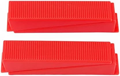 Клинови за израмнување на плочки од 500 парчиња, клинови на системот за израмнување на црвена боја за инсталација на плочки од 1/8, 1/16, 1/32 инчи