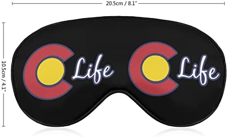 Co Life Life Colorado Flag Sleep Mask Mask Лесна маска за слепи маска за очи со прилагодлива лента за мажи жени