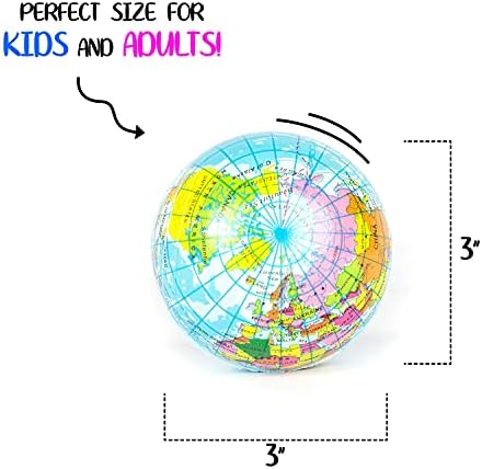 Глобус стискаат стрес топки Земјината топка Стрес играчки Играчки терапевтски образовни топки Масовно 1 десетина 3 Стрес топки